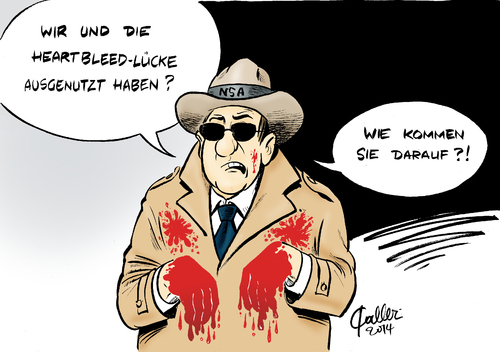 Cartoon: Heartbleed-Sicherheitslücke (medium) by Paolo Calleri tagged nsa,usa,geheimdienst,web,internet,kommunikation,telekommunikation,it,open,ssl,verschlüsselung,prism,abhörskandal,heartbleed,sicherheitslücke,passwörter,spionage,karikatur,cartoon,paolo,calleri,nsa,usa,geheimdienst,web,internet,kommunikation,telekommunikation,it,open,ssl,verschlüsselung,prism,abhörskandal,heartbleed,sicherheitslücke,passwörter,spionage,karikatur,cartoon,paolo,calleri