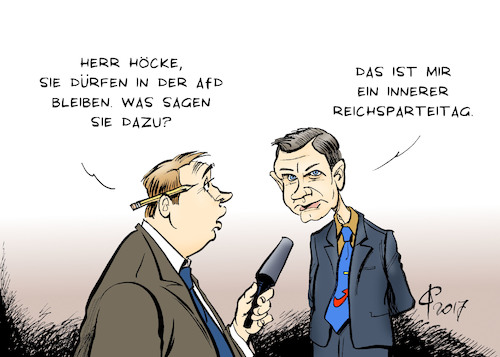 Cartoon: Innerer Reichsparteitag (medium) by Paolo Calleri tagged deutschland,dresden,rede,brandrede,bjoern,hoecke,afd,alternative,fuer,partei,ausschluss,parteiausschluss,parteiausschlussverfahren,verfahren,rechte,rechtspopulismus,nationalismus,karikatur,cartoon,paolo,calleri,deutschland,dresden,rede,brandrede,bjoern,hoecke,afd,alternative,fuer,partei,ausschluss,parteiausschluss,parteiausschlussverfahren,verfahren,rechte,rechtspopulismus,nationalismus,karikatur,cartoon,paolo,calleri