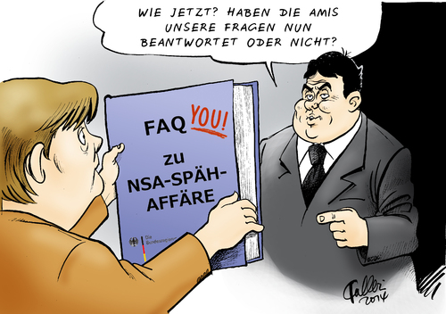 Cartoon: Keine Antwort ist auch eine Antw (medium) by Paolo Calleri tagged usa,deutschland,fragenkatalog,anfragen,nsa,spähaffäre,spionage,geheimdienste,bundeskanzlerin,angela,merkel,handy,kommunikation,karikatur,cartoon,paolo,calleri,usa,deutschland,fragenkatalog,anfragen,nsa,spähaffäre,spionage,geheimdienste,bundeskanzlerin,angela,merkel,handy,kommunikation,karikatur,cartoon,paolo,calleri