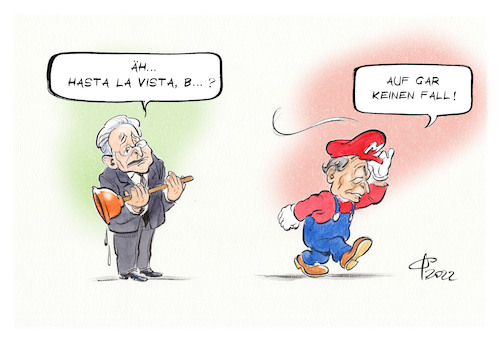 Cartoon: Klempner gesucht (medium) by Paolo Calleri tagged italien,regierung,regierungskrise,mario,draghi,supermario,staatspraesident,mattarella,ruecktritt,parteien,politik,karikatur,cartoon,paolo,calleri,italien,regierung,regierungskrise,mario,draghi,supermario,staatspraesident,mattarella,ruecktritt,parteien,politik,karikatur,cartoon,paolo,calleri