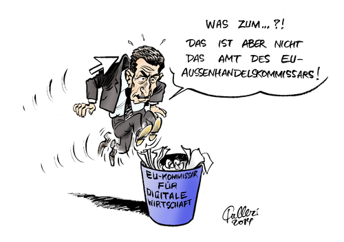 Cartoon: Korb (medium) by Paolo Calleri tagged eu,bruessel,guenther,oettinger,kommission,kommissar,digitale,wirtschaft,wahl,karikatur,cartoon,paolo,calleri,eu,bruessel,guenther,oettinger,kommission,kommissar,digitale,wirtschaft,wahl,karikatur,cartoon,paolo,calleri