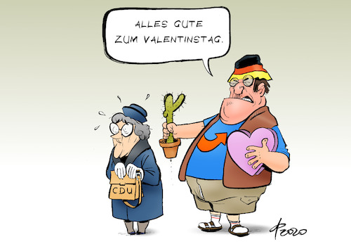 Cartoon: Kuschelkurs (medium) by Paolo Calleri tagged deutschland,parteien,cdu,uniuon,afd,thueringen,wahl,ministepraesident,fdp,demokraten,faschisten,akk,annegret,kramp,karrenbauer,rueckzug,parteivorsitz,kanzlerkandidatur,richtungsstreit,annaeherung,karikatur,cartoon,paolo,calleri,deutschland,parteien,cdu,uniuon,afd,thueringen,wahl,ministepraesident,fdp,demokraten,faschisten,akk,annegret,kramp,karrenbauer,rueckzug,parteivorsitz,kanzlerkandidatur,richtungsstreit,annaeherung,karikatur,cartoon,paolo,calleri