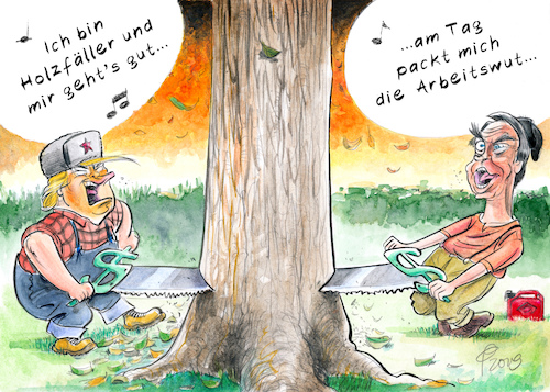 Lumberjacks von Paolo Calleri | Politik Cartoon | TOONPOOL