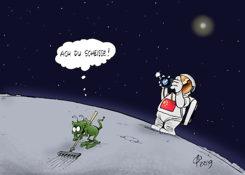 Cartoon: Mann im Mond (medium) by Paolo Calleri tagged china,welt,mond,erdtrabant,sonde,raumsonde,erkundung,wissenschaft,rueckseite,change4,mann,karikatur,cartoon,paolo,calleri,china,welt,mond,erdtrabant,sonde,raumsonde,erkundung,wissenschaft,rueckseite,change4,mann,karikatur,cartoon,paolo,calleri