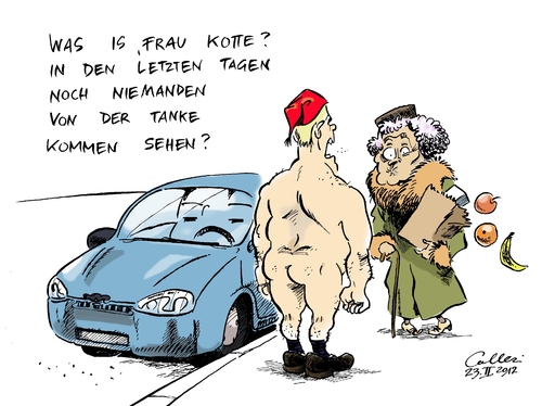 Cartoon: Nackte Tanksache (medium) by Paolo Calleri tagged super,rekordniveau,abzocke,tankboykott,rekordhoch,michel,spritpreis,tanken,erhöhung,benzinpreise,benzin,benzin,benzinpreise,erhöhung,tanken,spritpreis,nackt,tankstelle,sprit,autos