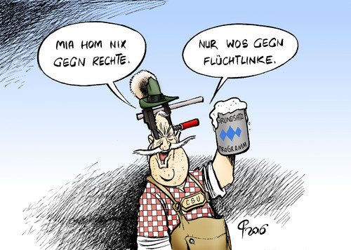 Cartoon: Neue alte Ordnung (medium) by Paolo Calleri tagged deutschland,bayern,muenchen,parteien,csu,union,parteitag,ordnung,grundsatzprogramm,leitkultur,obergrenze,linke,gruene,rechte,konservative,populismus,volkspartei,klassisch,konservativ,buergerlich,fluechtlinge,abgrenzung,karikatur,cartoon,paolo,calleri,deutschland,bayern,muenchen,parteien,csu,union,parteitag,ordnung,grundsatzprogramm,leitkultur,obergrenze,linke,gruene,rechte,konservative,populismus,volkspartei,klassisch,konservativ,buergerlich,fluechtlinge,abgrenzung,karikatur,cartoon,paolo,calleri