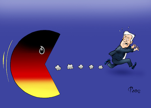 Cartoon: Pac-Man (medium) by Paolo Calleri tagged deutschland,bundesregierung,bundesinnenminister,horst,seehofer,csu,parteivorsitzender,ruecktritt,populismus,asylstreit,groko,union,debatten,umfrage,mehrheit,karikatur,cartoon,paolo,calleri,deutschland,bundesregierung,bundesinnenminister,horst,seehofer,csu,parteivorsitzender,ruecktritt,populismus,asylstreit,groko,union,debatten,umfrage,mehrheit,karikatur,cartoon,paolo,calleri