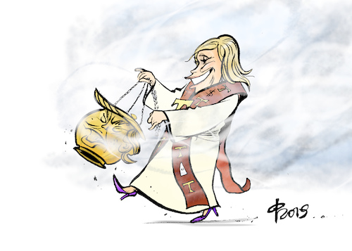 Cartoon: Paula White (medium) by Paolo Calleri tagged usa,white,house,weisses,haus,president,praesidenbt,us,donald,trump,beraterin,spirituell,religion,paula,wirtschaft,wahlen,gesellschaft,populismus,karikatur,cartoon,paolo,calleri,usa,white,house,weisses,haus,president,praesidenbt,us,donald,trump,beraterin,spirituell,religion,paula,wirtschaft,wahlen,gesellschaft,populismus,karikatur,cartoon,paolo,calleri