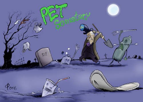 Cartoon: PET Sematary (medium) by Paolo Calleri tagged eu,verbot,plastik,einwegplastik,strohhalme,plastikteller,plastikgabeln,becher,umwelt,gesundheit,meere,mikroplastik,natur,verschmutzung,karikatur,cartoon,paolo,calleri,eu,verbot,plastik,einwegplastik,strohhalme,plastikteller,plastikgabeln,becher,umwelt,gesundheit,meere,mikroplastik,natur,verschmutzung,karikatur,cartoon,paolo,calleri