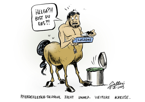 Cartoon: Pferdefleisch-Skandal (medium) by Paolo Calleri tagged kentaur,zentaur,antike,fertiggericht,tiefkuehlkost,industrie,tortelloni,ravioli,gulasch,lasagne,betrug,täuschung,etikettierung,lebensmittel,essen,nahrung,skandal,rindfleisch,pferdefleisch,mythologie,karikatur,paolo,calleri,pferdefleisch,rindfleisch,skandal,nahrung,essen,lebensmittel,etikettierung,täuschung,betrug,lasagne,gulasch,ravioli,tortelloni,industrie,tiefkuehlkost,fertiggericht,karikatur,paolo,calleri