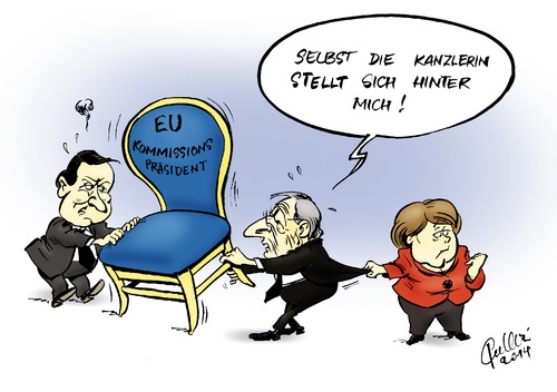 Cartoon: Postengeschacher (medium) by Paolo Calleri tagged eu,europa,großbritannien,wahlen,spitzenkandidat,jean,claude,juncker,konservative,evp,bundeskanzlerin,angela,merkel,premierminister,david,cameron,kommission,amt,kommissionspräsident,streit,parlament,mehrheit,interessen,karikatur,cartoon,paolo,calleri,eu,europa,großbritannien,wahlen,spitzenkandidat,jean,claude,juncker,konservative,evp,bundeskanzlerin,angela,merkel,premierminister,david,cameron,kommission,amt,kommissionspräsident,streit,parlament,mehrheit,interessen,karikatur,cartoon,paolo,calleri