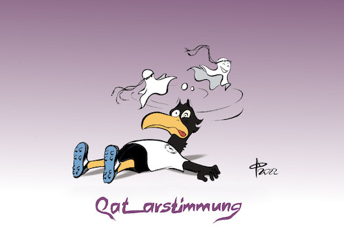 Cartoon: Qatarstimmung (medium) by Paolo Calleri tagged wm,fussball,sport,katar,world,cup,dfb,mannschaft,deutschland,gruppenphase,vorrunde,karikatur,cartoon,paolo,calleri,wm,fussball,sport,katar,world,cup,dfb,mannschaft,deutschland,gruppenphase,vorrunde,karikatur,cartoon,paolo,calleri