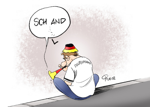 Cartoon: Schland (medium) by Paolo Calleri tagged russland,welt,fussball,fifa,weltmeisterschaft,word,cup,russia,deutschland,dfb,elf,mannschaft,vorrunde,ausscheiden,weltmeister,fans,karikatur,cartoon,paolo,calleri,russland,welt,fussball,fifa,weltmeisterschaft,word,cup,russia,deutschland,dfb,elf,mannschaft,vorrunde,ausscheiden,weltmeister,fans,karikatur,cartoon,paolo,calleri