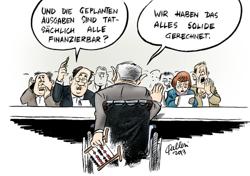 Cartoon: Solide (medium) by Paolo Calleri tagged deutschland,bundestagswahl,2013,koalitionsverhandlungen,groko,große,koalition,cdu,csu,spd,bundesfinanzminister,wolfgang,schäuble,ausgaben,finanzierbarkeit,finanzierungskonzept,karikatur,cartoon,paolo,calleri,deutschland,bundestagswahl,2013,koalitionsverhandlungen,groko,große,koalition,cdu,csu,spd,bundesfinanzminister,wolfgang,schäuble,ausgaben,finanzierbarkeit,finanzierungskonzept,karikatur,cartoon,paolo,calleri