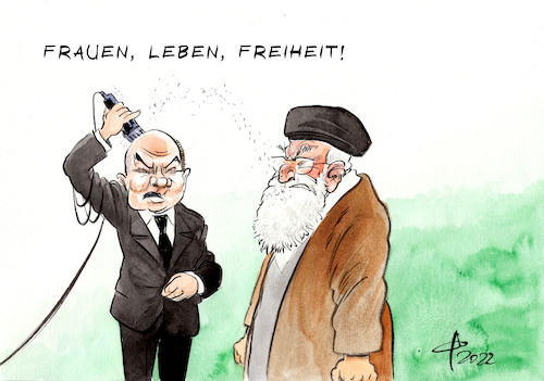 Cartoon: Solidhaarisch (medium) by Paolo Calleri tagged iran,proteste,kopftuch,mullahs,islamismus,frauen,haare,demonstrationen,gewalt,sicherheitskraefte,karikatur,cartoon,paolo,calleri,iran,proteste,kopftuch,mullahs,islamismus,frauen,haare,demonstrationen,gewalt,sicherheitskraefte,karikatur,cartoon,paolo,calleri