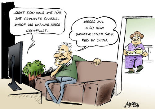 Cartoon: Sparziel (medium) by Paolo Calleri tagged deutschland,bundesregierung,ukraine,krise,russland,haushalt,sparziel,2015,sparen,schulden,bundesfinanzminister,wolfgang,schäuble,konsolidierung,karikatur,cartoon,paolo,calleri,deutschland,bundesregierung,ukraine,krise,russland,haushalt,sparziel,2015,sparen,schulden,bundesfinanzminister,wolfgang,schäuble,konsolidierung,karikatur,cartoon,paolo,calleri