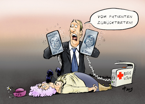 Cartoon: SPDefibrillator (medium) by Paolo Calleri tagged deutschland,parteien,sozialdemokratie,sozialdemokraten,volkspartei,wahlen,basis,genossen,parteivorsitz,wahl,saksia,esken,norbert,walter,borjans,politik,soziale,arbeit,wirtschaft,groko,zukunft,grose,koalition,cdu,union,karikatur,cartoon,paolo,calleri,deutschland,parteien,sozialdemokratie,sozialdemokraten,volkspartei,wahlen,basis,genossen,parteivorsitz,wahl,saksia,esken,norbert,walter,borjans,politik,soziale,arbeit,wirtschaft,groko,zukunft,grose,koalition,cdu,union,karikatur,cartoon,paolo,calleri