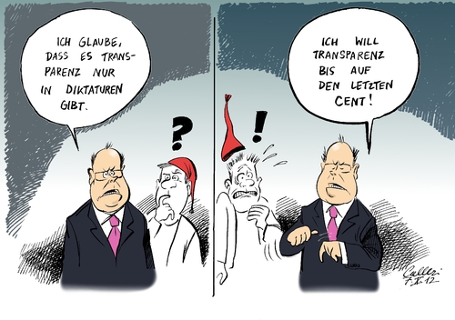 Cartoon: Steinbrücksche Dialektik (medium) by Paolo Calleri tagged peer,steinbrück,kanzlerkandidat,kandidat,bundestagsabgeordneter,nebeneinkünfte,transparenz,offenlegung,bundestagswahlkampf,2013,diktatur,interview,peer,steinbrück,kanzlerkandidat,kandidat,bundestagsabgeordneter,nebeneinkünfte,transparenz,offenlegung,bundestagswahlkampf,2013,diktatur,interview