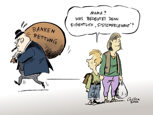 Cartoon: Systemrelevant (medium) by Paolo Calleri tagged unicef,kinderhilfswerk,studie,deutschland,armut,kinder,platz,15,unicef,kinderhilfswerk,studie,deutschland,armut,kinder