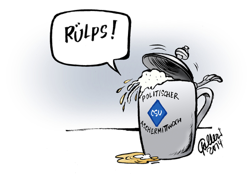 Cartoon: Überschäumend (medium) by Paolo Calleri tagged deutschland,bayern,passau,csu,politischer,aschermitwoch,2014,rede,kritik,brüssel,eu,zuwanderung,populismus,karikatur,cartoon,paolo,calleri,deutschland,bayern,passau,csu,politischer,aschermitwoch,2014,rede,kritik,brüssel,eu,zuwanderung,populismus,karikatur,cartoon,paolo,calleri