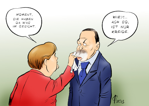 Cartoon: Versöhnliche Töne (medium) by Paolo Calleri tagged deutschland,berlin,besuch,tuerkei,praesident,recep,tayyip,erdogan,staatsbesuch,beziehungen,beschimpfungen,drohungen,versoehnung,neustart,bundeskanzlerin,angela,merkel,demokratie,rechtsstaatlicheit,freiheit,meinungsfreiheit,pressefreiheit,inhaftierungen,karikatur,cartoon,paolo,calleri,deutschland,berlin,besuch,tuerkei,praesident,recep,tayyip,erdogan,staatsbesuch,beziehungen,beschimpfungen,drohungen,versoehnung,neustart,bundeskanzlerin,angela,merkel,demokratie,rechtsstaatlicheit,freiheit,meinungsfreiheit,pressefreiheit,inhaftierungen,karikatur,cartoon,paolo,calleri