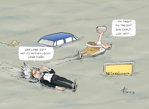 Cartoon: Wahlkampf must go on (medium) by Paolo Calleri tagged bayern,wetter,unwetter,klima,klimawandel,csu,soeder,freie,waehler,aiwanger,wahlkampf,bierzelte,populismus,karikatur,cartoon,paolo,calleri,bayern,wetter,unwetter,klima,klimawandel,csu,soeder,freie,waehler,aiwanger,wahlkampf,bierzelte,populismus,karikatur,cartoon,paolo,calleri