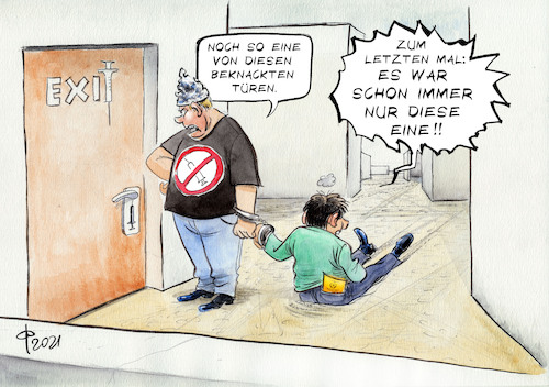 Cartoon: Weg aus der Pandemie (medium) by Paolo Calleri tagged welt,pandemie,covid,corona,delta,vierte,welle,deutschland,impfungen,impfquote,impfgegner,ungeimpfte,geimpfte,gesellschaft,arbeit,soziales,wirtschaft,massnahmen,tests,g2,g3,lockdown,gesundheit,boostern,intensivstationen,tote,wissenschaft,medizin,karikatur,cartoon,paolo,calleri,welt,pandemie,covid,corona,delta,vierte,welle,deutschland,impfungen,impfquote,impfgegner,ungeimpfte,geimpfte,gesellschaft,arbeit,soziales,wirtschaft,massnahmen,tests,g2,g3,lockdown,gesundheit,boostern,intensivstationen,tote,wissenschaft,medizin,karikatur,cartoon,paolo,calleri