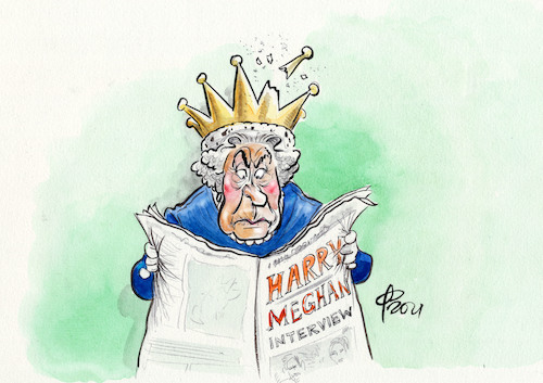 Cartoon: Windsor-Krone (medium) by Paolo Calleri tagged welt,gb,uk,united,kingdom,vereinigtes,koenigreich,koenigsfamilie,prinz,harry,mehan,markle,interview,koenigin,queen,elisabeth,medien,gesellschaft,arbeit,soziales,monarchie,karikatur,cartoon,paolo,calleri,welt,gb,uk,united,kingdom,vereinigtes,koenigreich,koenigsfamilie,prinz,harry,mehan,markle,interview,koenigin,queen,elisabeth,medien,gesellschaft,arbeit,soziales,monarchie,karikatur,cartoon,paolo,calleri