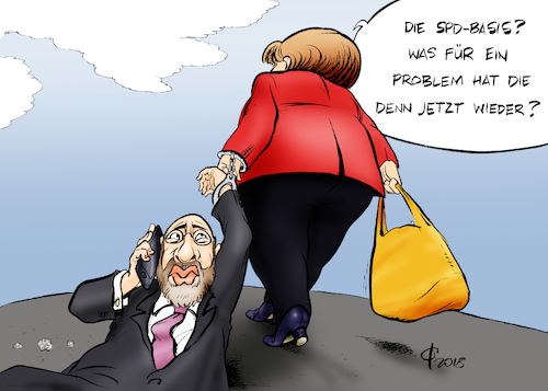 Cartoon: Zerreißprobe (medium) by Paolo Calleri tagged deutschland,bundesregierung,union,sondierungen,ergebnisse,koalitionsverhandlungen,grose,koaltion,groko,empfehlungen,parteispitze,parteibasis,skepsis,zweifel,gegner,nogroko,jusos,sozialdemokraten,landesparteitag,sachsen,anhalt,parteichef,martin,schulz,bundeskanzlerin,angela,merkel,verwalten,gestalten,zukunft,karikatur,cartoon,paolo,calleri,deutschland,bundesregierung,union,sondierungen,ergebnisse,koalitionsverhandlungen,grose,koaltion,groko,empfehlungen,parteispitze,parteibasis,skepsis,zweifel,gegner,nogroko,jusos,sozialdemokraten,landesparteitag,sachsen,anhalt,parteichef,martin,schulz,bundeskanzlerin,angela,merkel,verwalten,gestalten,zukunft,karikatur,cartoon,paolo,calleri