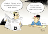 Cartoon: Donalds Mondfahrt (small) by Paolo Calleri tagged usa nasa raumfahrt mond praesident donald trump karikatur cartoon paolo calleri