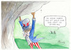 Cartoon: Mount Shutdown (small) by Paolo Calleri tagged usa,haushalt,streit,haushaltsstreit,republikaner,demokraten,haushaltssperre,verhandlungen,finanzen,ausgaben,regierung,karikatur,cartoon,paolo,calleri