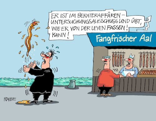 Cartoon: Aal Uschi (medium) by RABE tagged untersuchungsausschuss,berateraffäre,handy,daten,löschung,ursula,von,der,leyen,eu,brüssel,aussagen,rabe,ralf,böhme,cartoon,karikatur,pressezeichnung,farbcartoon,tagescartoon,fisch,see,meer,aal,fanffrisch,schleim,glitschig,untersuchungsausschuss,berateraffäre,handy,daten,löschung,ursula,von,der,leyen,eu,brüssel,aussagen,rabe,ralf,böhme,cartoon,karikatur,pressezeichnung,farbcartoon,tagescartoon,fisch,see,meer,aal,fanffrisch,schleim,glitschig