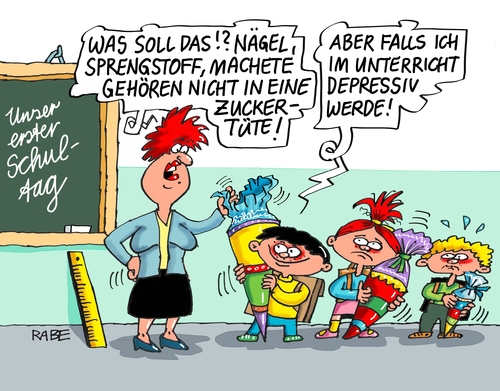 Cartoon: ABC Schütze (medium) by RABE tagged lehrer,lehrermangel,lehrerzimmer,einstellung,einstellungsgespräch,schulleitung,rabe,ralf,böhme,cartoon,karikatur,pressezeichnung,farbcartoon,tagescartoon,schulanfang,schulbeginn,bundesländer,zuckertüte,abc,schütze,schulstart,tafel,nägel,machete,sprengstoff,depressionen,lehrer,lehrermangel,lehrerzimmer,einstellung,einstellungsgespräch,schulleitung,rabe,ralf,böhme,cartoon,karikatur,pressezeichnung,farbcartoon,tagescartoon,schulanfang,schulbeginn,bundesländer,zuckertüte,abc,schütze,schulstart,tafel,nägel,machete,sprengstoff,depressionen