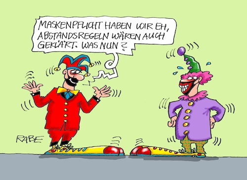 Cartoon: Abstandsmesser (medium) by RABE tagged karneval,fasching,rosenmontag,narren,narrenkappe,elferrat,rabe,ralf,böhme,cartoon,karikatur,pressezeichnung,farbcartoon,tagescartoon,faschingsfeier,büttenabend,clown,clownschuhe,clownskostüm,abstand,abstandsregeln,corona,coronaregeln,maskenpflicht,omikron,karneval,fasching,rosenmontag,narren,narrenkappe,elferrat,rabe,ralf,böhme,cartoon,karikatur,pressezeichnung,farbcartoon,tagescartoon,faschingsfeier,büttenabend,clown,clownschuhe,clownskostüm,abstand,abstandsregeln,corona,coronaregeln,maskenpflicht,omikron