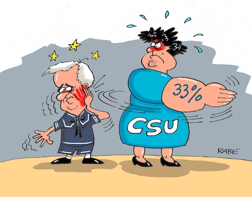 Cartoon: Abwatschen (medium) by RABE tagged markus,söder,csu,bayern,münchen,landesvorsitzender,horst,seehofer,merkel,cdu,union,streit,unionstreit,asylstreit,ultimatum,grenze,zurückweisung,flüchtlinge,grenzkontrollen,landtagswahl,umfragetief,wahlniederlage,wählerumfrage,afd,grüne,fdp,spd,spitzenkandidat,markus,söder,csu,bayern,münchen,landesvorsitzender,horst,seehofer,merkel,cdu,union,streit,unionstreit,asylstreit,ultimatum,grenze,zurückweisung,flüchtlinge,grenzkontrollen,landtagswahl,umfragetief,wahlniederlage,wählerumfrage,afd,grüne,fdp,spd,spitzenkandidat