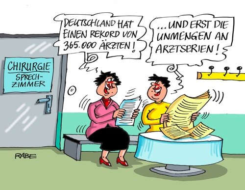 Cartoon: Ärzteüberschuss zwei (medium) by RABE tagged ärzte,ärztemangel,patienten,ärzetüberschuss,karnkenkassen,gesundheitsminister,rabe,ralf,böhme,cartoon,karikatur,pressezeichnung,farbcartoon,tagescartoon,arztserien,landarzt,serien,fernsehen,tv,ärzte,ärztemangel,patienten,ärzetüberschuss,karnkenkassen,gesundheitsminister,rabe,ralf,böhme,cartoon,karikatur,pressezeichnung,farbcartoon,tagescartoon,arztserien,landarzt,serien,fernsehen,tv