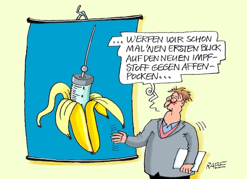 Cartoon: Alles Banane (medium) by RABE tagged corona,kliniken,intensivbetten,überbelegung,op,operationen,omikron,boosterimpfung,coronamaßnahmen,coronakurs,lockerungen,märz,freedomday,schutzmaßnahmen,impfpflicht,impfstoff,lauterbach,quarantäne,affen,affenpocken,banane,pocken,pockenschutzimpfung,corona,kliniken,intensivbetten,überbelegung,op,operationen,omikron,boosterimpfung,coronamaßnahmen,coronakurs,lockerungen,märz,freedomday,schutzmaßnahmen,impfpflicht,impfstoff,lauterbach,quarantäne,affen,affenpocken,banane,pocken,pockenschutzimpfung