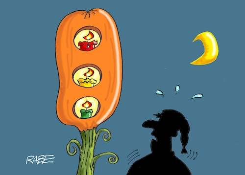 Cartoon: Ampelhalloween (medium) by RABE tagged halloween,kürbis,grusel,lichter,kerzen,halloweennacht,süßes,saures,rabe,ralf,böhme,cartoon,karikatur,pressezeichnung,farbcartoon,tagescartoon,ampel,ampelkoalition,amnpelregierung,rot,grün,gelb,michel,halloween,kürbis,grusel,lichter,kerzen,halloweennacht,süßes,saures,rabe,ralf,böhme,cartoon,karikatur,pressezeichnung,farbcartoon,tagescartoon,ampel,ampelkoalition,amnpelregierung,rot,grün,gelb,michel