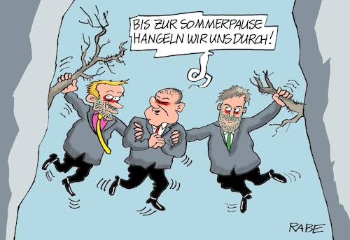 Cartoon: Artisten in Aktion (medium) by RABE tagged ampel,ampelregierung,rot,grün,gelb,fdp,spd,grüne,rabe,ralf,böhme,cartoon,karikatur,pressezeichnung,farbcartoon,tagescartoon,pöbelei,pöbler,bestrafung,regelung,beschimpfung,bundestag,abgeordnete,sommerpause,haushalsdebatte,haushaltsloch,hangelei,schlucht,ast,ampel,ampelregierung,rot,grün,gelb,fdp,spd,grüne,rabe,ralf,böhme,cartoon,karikatur,pressezeichnung,farbcartoon,tagescartoon,pöbelei,pöbler,bestrafung,regelung,beschimpfung,bundestag,abgeordnete,sommerpause,haushalsdebatte,haushaltsloch,hangelei,schlucht,ast