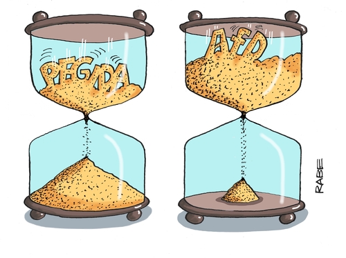 Cartoon: Auf Sand gebaut (medium) by RABE tagged afd,alternative,für,deutschland,cdu,bundesparteitag,merkel,thüringen,mohring,rabe,ralf,böhme,cartoon,karikatur,pressezeichnung,farbcartoon,tagescartoon,abgrenzung,rechts,rechtslastig,lucke,spitze,doppelspitze,barteitag,pegida,islam,islamisierung,abendland,dresden,sand,sanduhr,neonazis,gegenbewegung,moslems,muslime,afd,alternative,für,deutschland,cdu,bundesparteitag,merkel,thüringen,mohring,rabe,ralf,böhme,cartoon,karikatur,pressezeichnung,farbcartoon,tagescartoon,abgrenzung,rechts,rechtslastig,lucke,spitze,doppelspitze,barteitag,pegida,islam,islamisierung,abendland,dresden,sand,sanduhr,neonazis,gegenbewegung,moslems,muslime