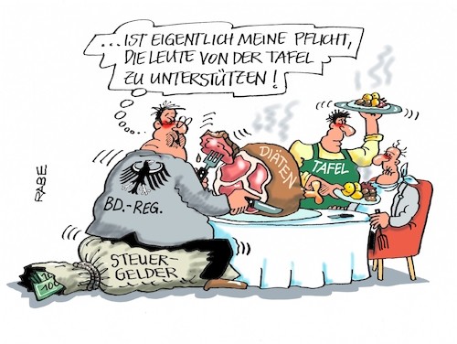 Cartoon: Aufgetafeltes (medium) by RABE tagged tafel,essen,rentner,bedürftige,ehrenamtliche,festessen,rabe,ralf,böhme,cartoon,karikatur,pressezeichnung,farbcartoon,tagescartoon,unterstützung,arme,obdachlose,bundesregierung,bundestagsabgeordnete,steuern,steuergelder,diäten,hunger,tafelmitarbeiter,essensausgabe,tafel,essen,rentner,bedürftige,ehrenamtliche,festessen,rabe,ralf,böhme,cartoon,karikatur,pressezeichnung,farbcartoon,tagescartoon,unterstützung,arme,obdachlose,bundesregierung,bundestagsabgeordnete,steuern,steuergelder,diäten,hunger,tafelmitarbeiter,essensausgabe