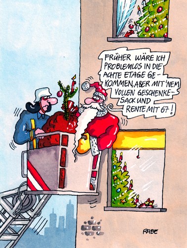 Cartoon: Aufwärtstrend (medium) by RABE tagged rente,rentenpolitik,rentenerhöhung,rentenkasse,rentner,opa,feuerwehr,feuerwehrleiter,feuerwehrmann,brandmeister,brand,haus,weihnachten,bescherung,geschenke,geschenkesack,rabe,ralf,böhme,cartoon,karikatur,farbcartoon,weihnachtsmann,rauschebart,weihnachtsbaum,tannenbaum,feiertage,pakete,rente,rentenpolitik,rentenerhöhung,rentenkasse,rentner,opa,feuerwehr,feuerwehrleiter,feuerwehrmann,brandmeister,brand,haus,weihnachten,bescherung,geschenke,geschenkesack,rabe,ralf,böhme,cartoon,karikatur,farbcartoon,weihnachtsmann,rauschebart,weihnachtsbaum,tannenbaum,feiertage,pakete