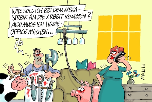 Cartoon: Ausgeschlatetes (medium) by RABE tagged gewerkschaften,tarife,tarifverhandlungen,streik,gew,verdi,rabe,ralf,böhme,cartoon,karikatur,pressezeichnung,farbcartoon,tagescartoon,schleifstein,messer,gewerkschaftsmitglieder,megastreik,schlachter,schlachthof,metzger,homeoffice,streikwelle,verkehrsmittel,mega,gewerkschaften,tarife,tarifverhandlungen,streik,gew,verdi,rabe,ralf,böhme,cartoon,karikatur,pressezeichnung,farbcartoon,tagescartoon,schleifstein,messer,gewerkschaftsmitglieder,megastreik,schlachter,schlachthof,metzger,homeoffice,streikwelle,verkehrsmittel,mega