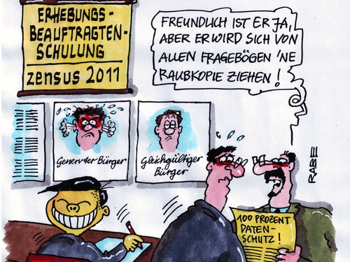 Cartoon: Auskunftspflicht (medium) by RABE tagged zensus,volkszählung,gebäudezählung,wohnraumzählung,erhebungsbeauftragter,auskunftspflicht,auskunftspflichtiger,bürger,fragebogen,statistik,china,chinese,raubkopie,raubkopierer,euro,krise,bundesregierung,kanzlerin,merkel,cdu,nerven,datenschutz,datenklau,schulung,zählung,register,erhebungsunterlagen,eigentum,informationspflicht,zensusvorbereitungsgesetz,behörde,ämter,beamte,befragung,verwaltung,verwalter,landesämter,gleichgültigkeit,zensus,volkszählung,gebäudezählung,wohnraumzählung,erhebungsbeauftragter,auskunftspflicht,auskunftspflichtiger,bürger,fragebogen,statistik,china