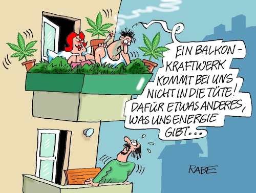 Cartoon: Balkonien (medium) by RABE tagged ampel,ampelregierung,rot,grün,gelb,fdp,spd,grüne,rabe,ralf,böhme,cartoon,karikatur,pressezeichnung,farbcartoon,tagescartoon,lindner,haushaltsdebatte,cannabis,cannabisfreigabe,cannabispflanzen,cannabisgesetz,drogen,rausch,balkonien,balkon,balkonkraftwerk,solarenergie,tüte,ampel,ampelregierung,rot,grün,gelb,fdp,spd,grüne,rabe,ralf,böhme,cartoon,karikatur,pressezeichnung,farbcartoon,tagescartoon,lindner,haushaltsdebatte,cannabis,cannabisfreigabe,cannabispflanzen,cannabisgesetz,drogen,rausch,balkonien,balkon,balkonkraftwerk,solarenergie,tüte