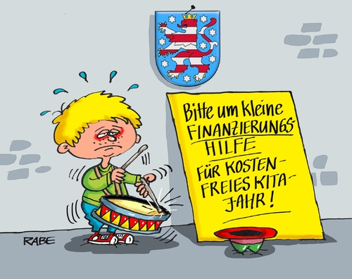 Cartoon: Beitragsfreies Kitajahr (medium) by RABE tagged kita,kindergarten,beitreg,gebühren,beitragsfrei,kostenfrei,kindergartenjahr,eltern,erzieherinnen,rabe,ralf,böhme,cartoon,karikatur,pressezeichnung,farbcartoon,tagescartoon,ramelow,landesregierung,thüringen,bildungsministerium,linke,rotrot,grün,gew,kita,kindergarten,beitreg,gebühren,beitragsfrei,kostenfrei,kindergartenjahr,eltern,erzieherinnen,rabe,ralf,böhme,cartoon,karikatur,pressezeichnung,farbcartoon,tagescartoon,ramelow,landesregierung,thüringen,bildungsministerium,linke,rotrot,grün,gew