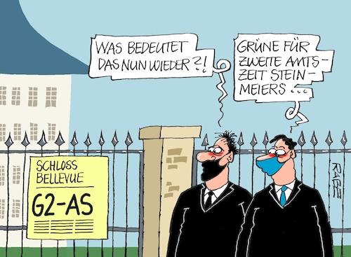 Cartoon: Bellevue (medium) by RABE tagged corona,bundländerkonferenz,merkel,kanzleramt,lockerungen,stufenplan,öffnungen,lockdown,shutdown,baumärkte,impfdosen,rki,fallzahlen,inzidenzwert,spahn,impfzentren,impfreihenfolge,notbremse,bundespräsident,steinmeier,schloß,bellevue,coronaregeln,amtszeit,grüne,corona,bundländerkonferenz,merkel,kanzleramt,lockerungen,stufenplan,öffnungen,lockdown,shutdown,baumärkte,impfdosen,rki,fallzahlen,inzidenzwert,spahn,impfzentren,impfreihenfolge,notbremse,bundespräsident,steinmeier,schloß,bellevue,coronaregeln,amtszeit,grüne