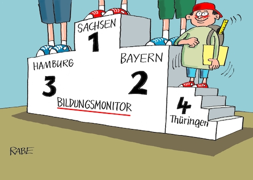 Cartoon: Bildungstreppchen (medium) by RABE tagged corona,bundländerkonferenz,merkel,kanzleramt,lockerungen,stufenplan,öffnungen,lockdown,shutdown,baumärkte,impfdosen,rki,fallzahlen,inzidenzwert,spahn,impfzentren,impfreihenfolge,notbremse,bildung,bildungsmonitor,siegertreppchen,thüringen,corona,bundländerkonferenz,merkel,kanzleramt,lockerungen,stufenplan,öffnungen,lockdown,shutdown,baumärkte,impfdosen,rki,fallzahlen,inzidenzwert,spahn,impfzentren,impfreihenfolge,notbremse,bildung,bildungsmonitor,siegertreppchen,thüringen