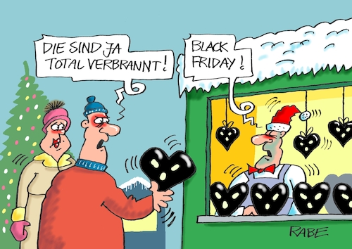 Cartoon: Black Heart (medium) by RABE tagged black,friday,week,blackfriday,blackweek,weihnachten,weihnachtsmarkt,lebkuchen,lebkuchenherzen,rabe,ralf,böhme,cartoon,karikatur,pressezeichnung,farbcartoon,tagescartoon,kaufrausch,dunkel,schwarz,verbrannt,verkäufer,weihnachtsmann,black,friday,week,blackfriday,blackweek,weihnachten,weihnachtsmarkt,lebkuchen,lebkuchenherzen,rabe,ralf,böhme,cartoon,karikatur,pressezeichnung,farbcartoon,tagescartoon,kaufrausch,dunkel,schwarz,verbrannt,verkäufer,weihnachtsmann