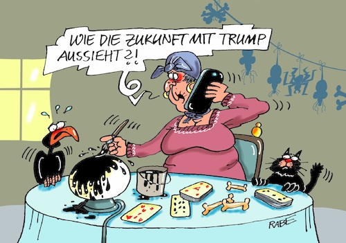 Cartoon: Blick in die Zukunft (medium) by RABE tagged merkel,eu,brüssel,sieben,gipfel,sizilien,zusammenhalt,staatschefs,schicksal,hände,rabe,ralf,böhme,cartoon,karikatur,pressezeichnung,farbcartoon,tagescartoon,donald,trump,präsident,usa,klimaabkommen,wahrsagerin,zukunft,vertrauen,kater,handleserin,leuchte,lampe,kräuterhexe,merkel,eu,brüssel,sieben,gipfel,sizilien,zusammenhalt,staatschefs,schicksal,hände,rabe,ralf,böhme,cartoon,karikatur,pressezeichnung,farbcartoon,tagescartoon,donald,trump,präsident,usa,klimaabkommen,wahrsagerin,zukunft,vertrauen,kater,handleserin,leuchte,lampe,kräuterhexe